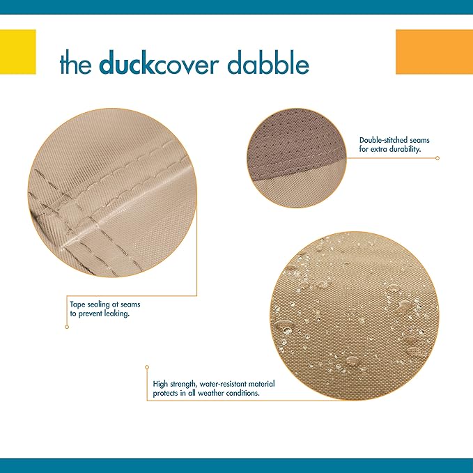 DUCKCOVERS Elegant Waterproof 79 Inch Patio Sofa Cover, Patio Furniture Covers