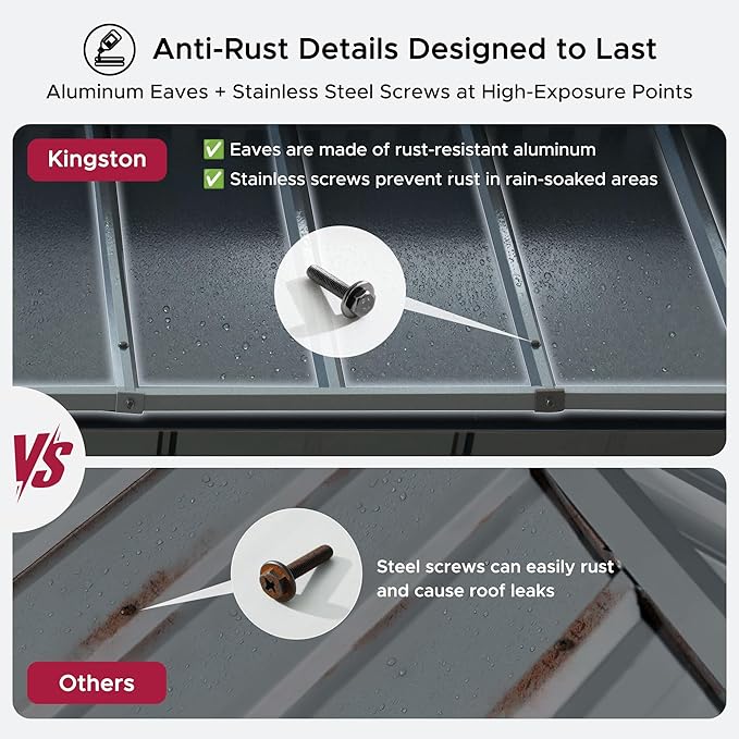 SUNJOY Kingston 10' x 10' Hardtop Gazebo with Galvanized Steel Double Roof, Curtain and Netting, Gray Aluminum Posts Permanent Pavilion Gazebo for Garden, Patio, Deck, Lawn