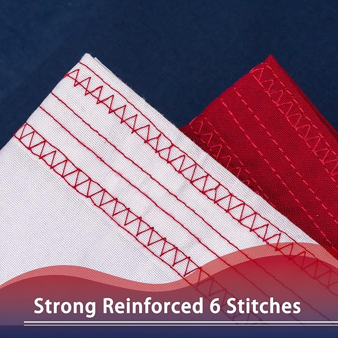 American Flag 12X18 ft Deluxe Super Tough Series, Heavy Duty Spun Polyester, 5 Brass Grommets, All Weather Large US Flag USA High Wind with Embroidered Stars, Giant Big Flags Outdoor Outside