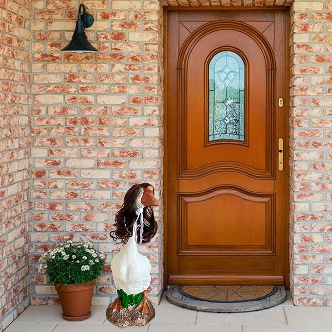 Porch Goose Wigs, Porch Goose Outfits Lawn Goose Statue Accessories for Outdoor Garden Patio Yard Goosey Decor （Style 11）