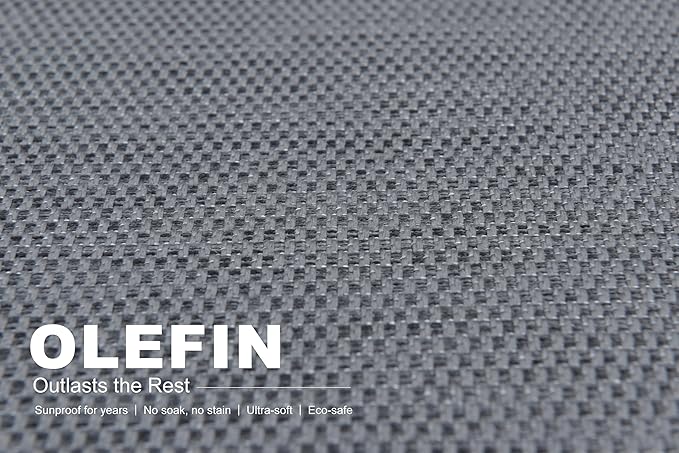 PURPLE LEAF 7 Pieces Patio Dining Set All-Weather Modern Outdoor Conversation Set Aluminum Dining Table and Chairs with Olefin Cushions Pillows for Garden Backyard Kitchen Grey