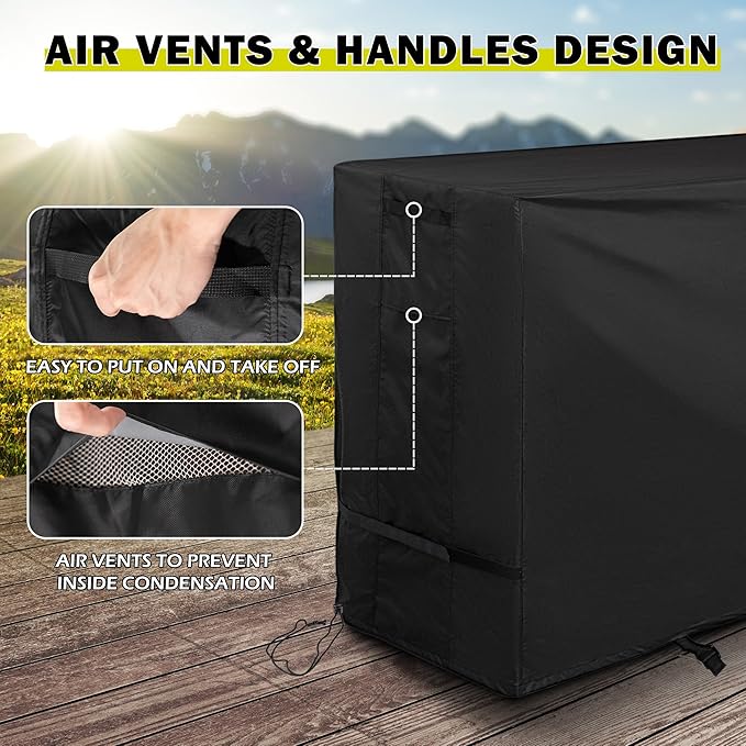 Griddle Cover for Royal Gourmet GB2000 2 Burner Grill, Flat Top Grill Cover for Outdoor BBQ, Outdoor Barbecue Cover for Gas Propane Griddle-Waterproof