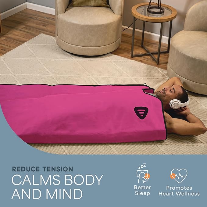 LifePro RejuvaWrap Far Infrared Sauna Blanket for Detox & Relaxation – Available in 5 Colors & 3 Models – Portable Sauna Blanket Infrared for Muscle Relief, Circulation & Recovery – 9 Heat Levels