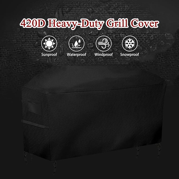 Charcoal Grills Cover for Royal Gourmet 8-Burner Gas Grill,Outdoor Waterproof BBQ Grill Cover Outdoor Grill Cover Barbeque Cover(91" Lx 28" W x 38" H)