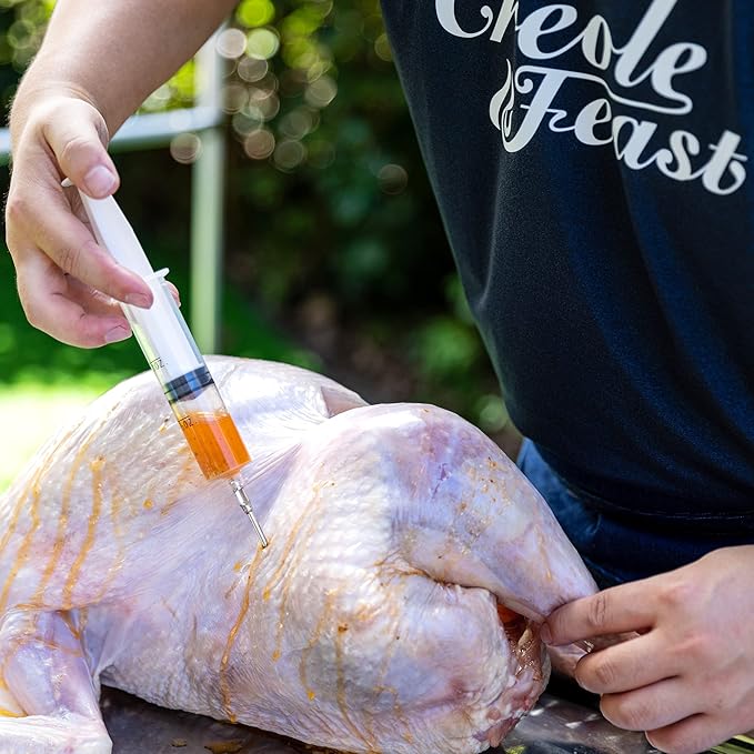 Creole Feast TFK-TG-3001 30 Qt. Turkey Fryer Boiler Steamer Kit with 10 Qt. Fish Fryer Pot & Gloves, Outdoor Turkey Fryer Pot with Basket and Burner, 50,000 BTUs, Silver & Black
