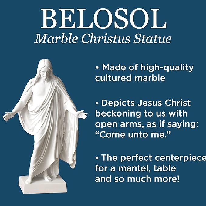 Deseret Book Company - BELOSOL - Christus Statue - Jesus Sculpture - Christian Living - Easter Decor - Home Decorations (19 inch)