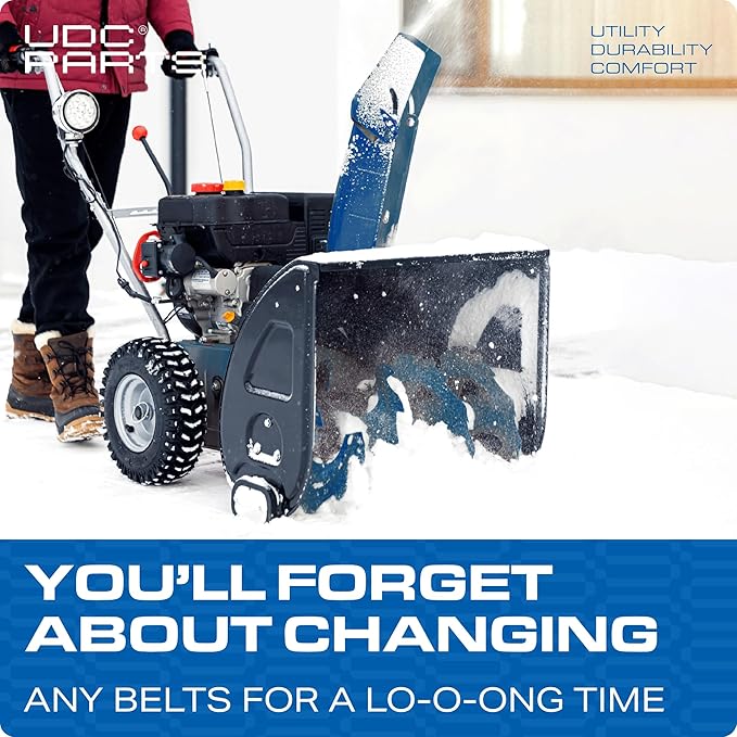 UDC Parts Snow Thrower Auger Belt 754-04195 / Aramid Cord / 37.00 inch/for Troy Bilt Cub Cadet Craftsman MTD 754-04195A 954-04195A 954-04195