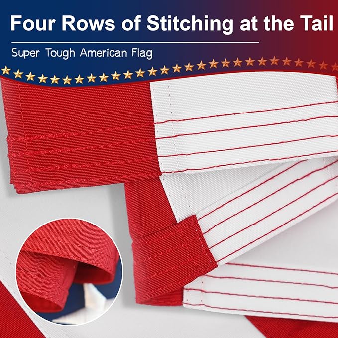 American Flags For Outside 4x6FT Tear Proof USA Outdoor Heavy Duty American Flags,High Wind Resistant US Flag for Outside Use,Premium United States Flag for Home and Patio