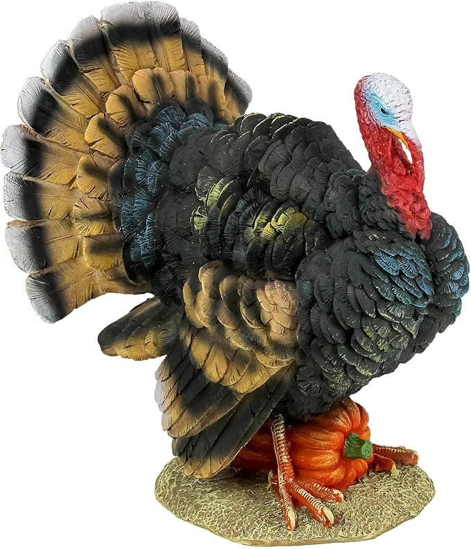 Design Toscano QM2373100 North American Turkey Statue,full color,Small