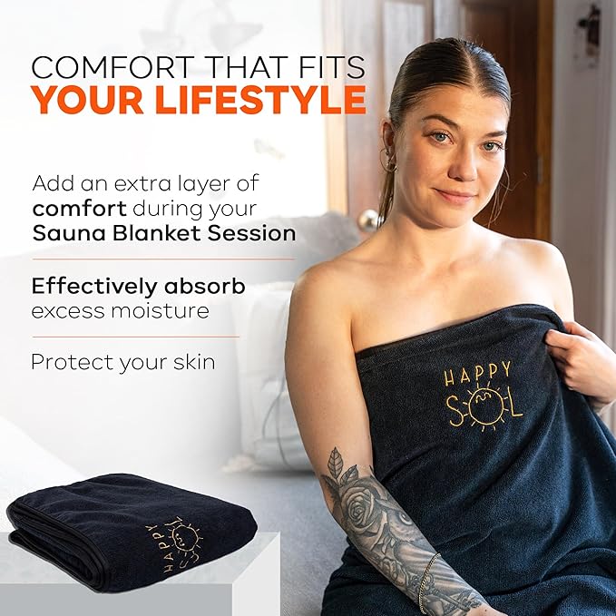 Sauna Blanket Towel Insert - Absorbent Insert for Sauna Blanket - Reusable and Machine Washable - 58"x70"- Luxurious Microfiber Material
