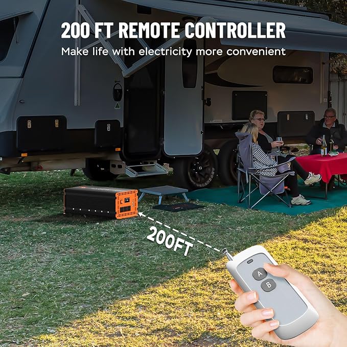 2500 Watt Power Inverter 12V DC to 110V/120V AC Converter Peak Power 5000W Car Inverter with LCD Display 3 AC Outlets, 2 USB & Type-C Port for RV,Truck,Off-Grid Solar System with Remote Controller