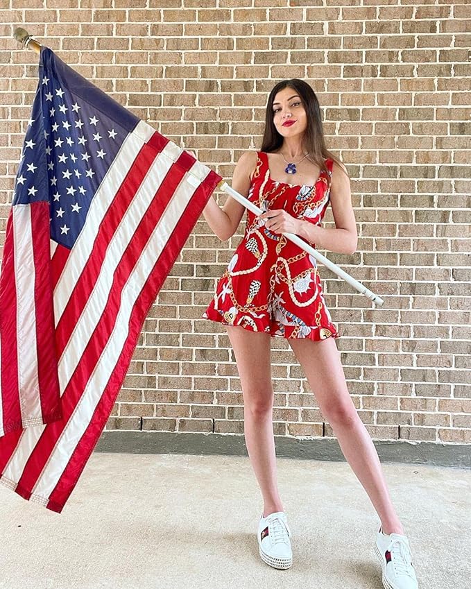 American Flag 2.5x4 ft Pole Sleeve Style: Longest Lasting US Sleeved Flag Made from Nylon, Embroidered Stars, Sewn Stripes, UV Protection Perfect for Outdoors! USA Flag