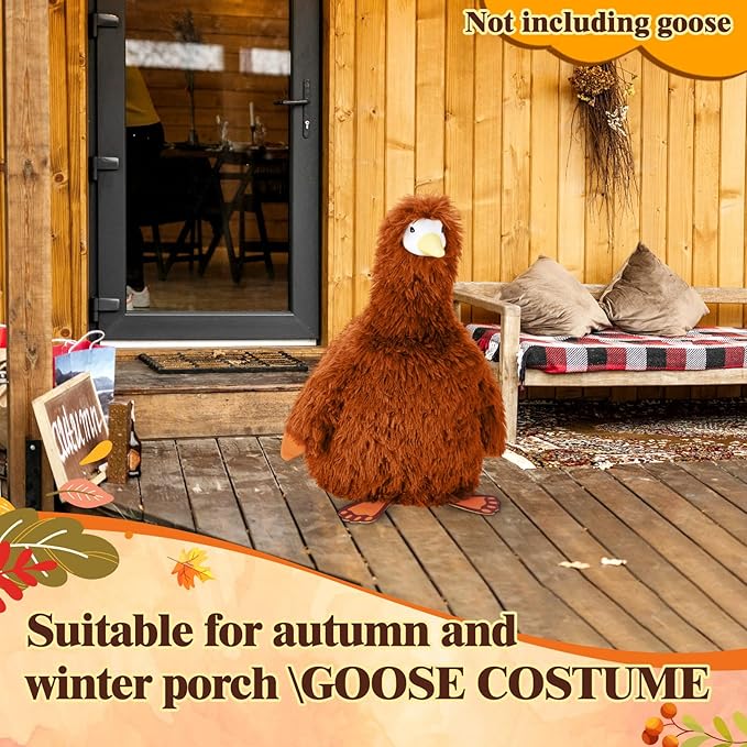 Vinsot Halloween Outdoor Porch Geese Outfit, 23" Patio Yard Porch Desk Goose Coat, Lawn Goose Accessories