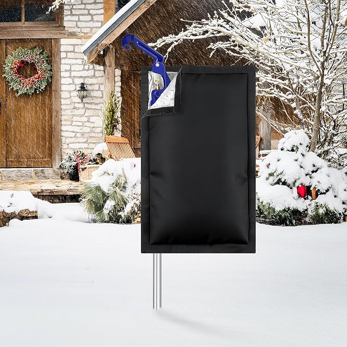 Outdoor Faucet Covers for Winter, 35.4"H×13.4"W - Waterproof Oxford Fabric Water Faucet Cover, Freeze Protection Outdoor Faucets Hose Bibs for Wall Taps Garden, Lawn, and Sprinkler Systems