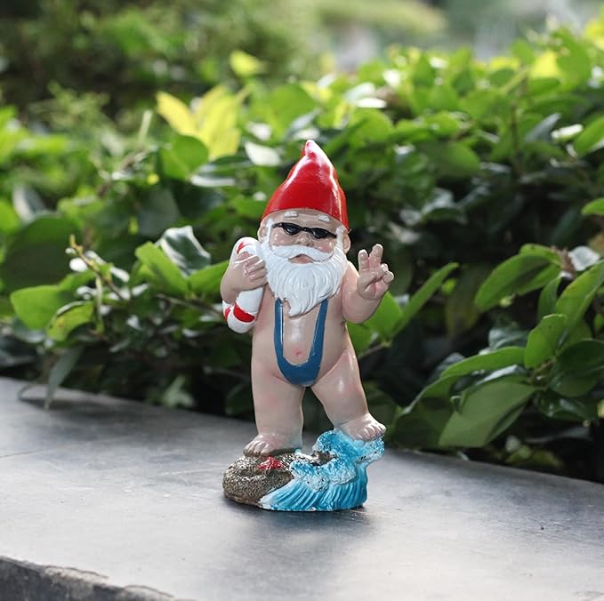 Swimming Dwarf，Gnome Garden Decorations Resin Statue Outdoor Statue Lawn Yard Balcony Porch Home Decorations Garden Decor