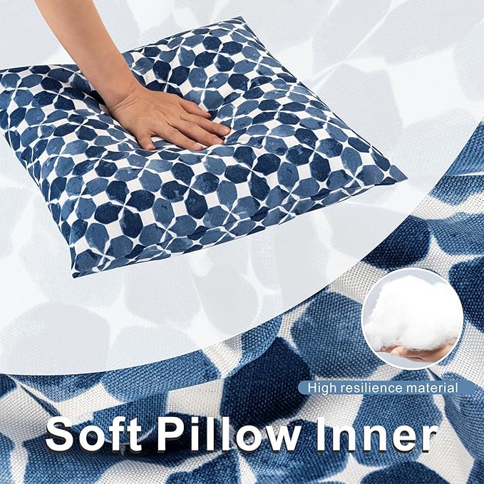 JMGBird Outdoor Pillows Waterproof Set of 2 Outdoor Throw Pillows with Insert Included Pillow 18×18 Inch Patio Pillow for Furniture
