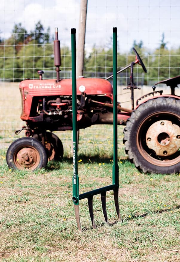 Meadow Creature's All Steel Broadfork: The Peoples Broadfork ,12 tines Green BF-12 BF-12