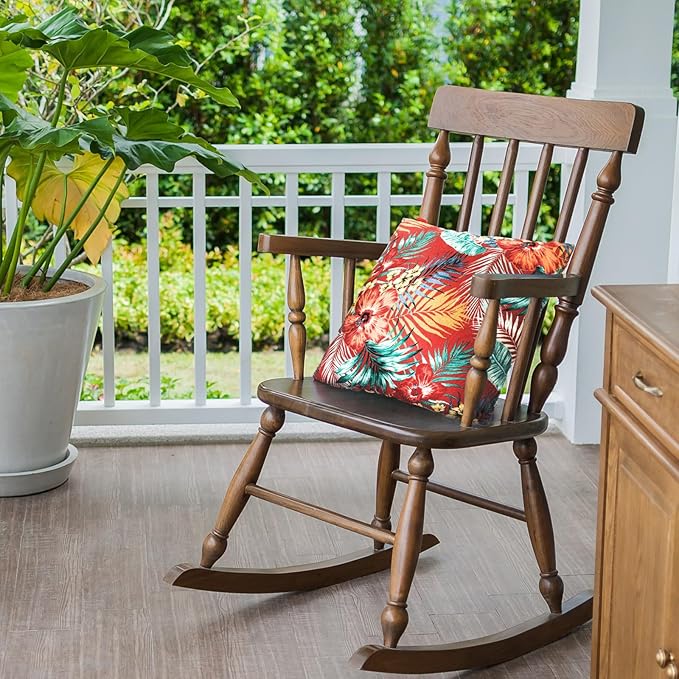 Throw Pillow Covers Set of 2, Outdoor Indoor Waterproof Decorative Patio Throw Pillowcase Shell 18x18 Inch, Square Cushion Case for Couch Sofa Garden Farmhouse Decoration-Sadira Chili Haze