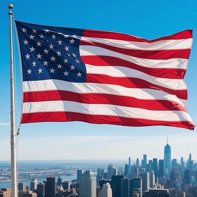 american flag 1x1.5ft, Heavy Duty Polyester USA Flag Outdoor with Embroidered Stars, Sewn Stripes,Brass Grommets for Indoor, Outdoor, All Weather