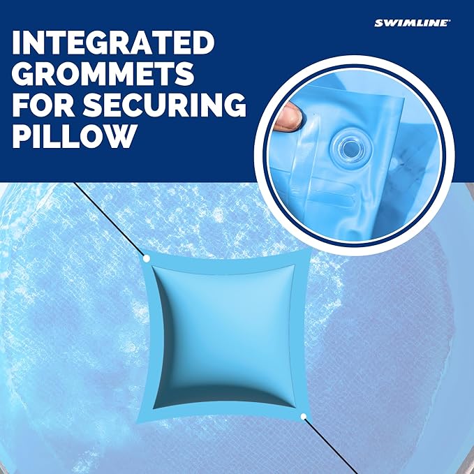 SWIMLINE HYDROTOOLS Air Pillow For Above Ground Pools Cover Winterizing | 4 x 4 ft Cushion Swimming Pool Closing Winter Kit | Cold Resistant Ice Equalizer Thick Pool Pillows Accessories | 1144 ACC44