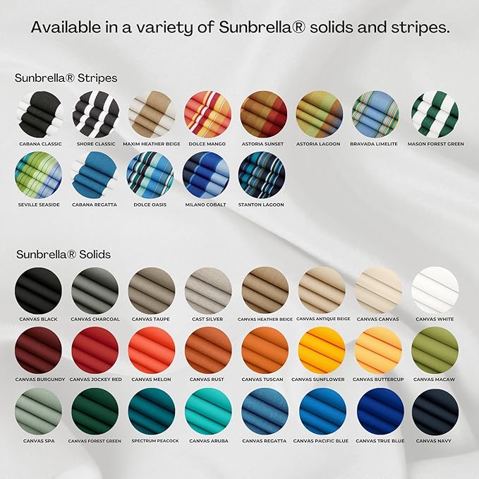 RSH DECOR: Sunbrella Pillow Covers Set of 2 | Covers Only - 20" x 12" | Outdoor Lumbar Pillow Covers Crafted with Sunbrella Performance Fabric | Stanton Lagoon