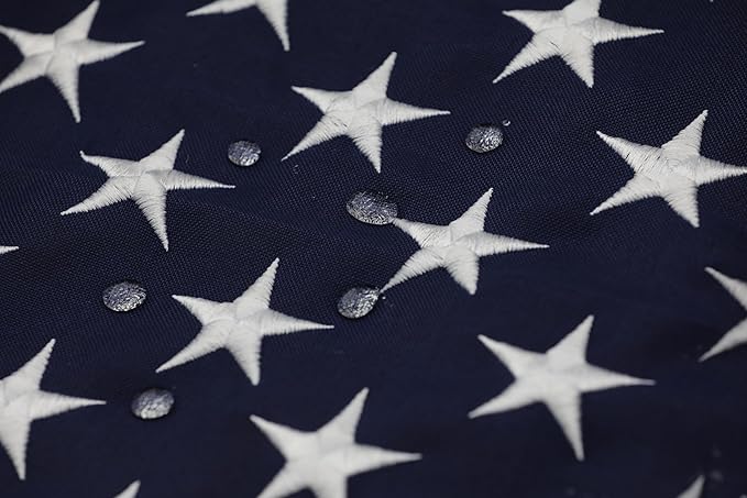 Spun Polyester American Flags for Outside 3x5 Ft; American Flags 3x5 Outdoor Heavy Duty. Durable US flags with Premium Embroidered Stars, Sewn Stripes, Brass Grommets, and Vibrant Colors.