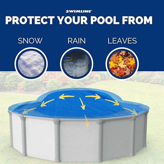 SWIMLINE HYDROTOOLS Air Pillow For Above Ground Pools Cover Winterizing | 4 x 4 ft Cushion Swimming Pool Closing Winter Kit | Cold Resistant Ice Equalizer Thick Pool Pillows Blue | 1144 ACC44