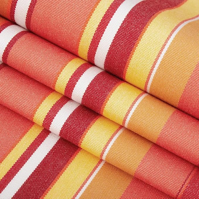 RSH DECOR: Sunbrella Square Throw Pillows Set of 4 | 20" x 20" | Water and Fade-Resistant Performance Fabric | Outdoor Pillow Covers with Down-Alternative Inserts | Dolce Mango