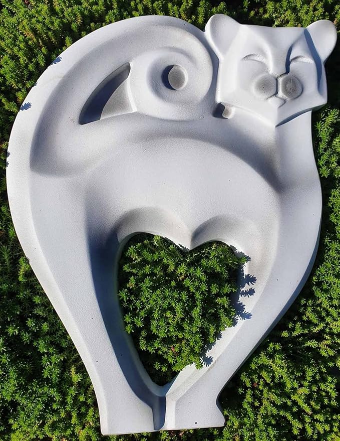 SvitMolds Mold Garden Cat Kitten Casting Concrete Decor Garden Statue Tomcat Cement D71