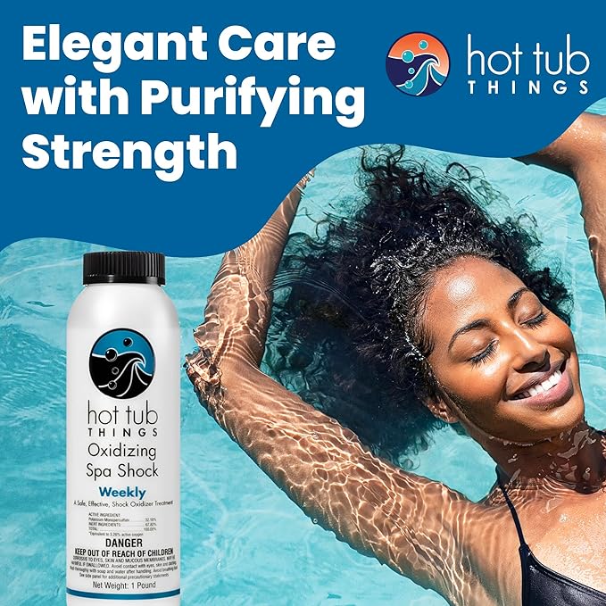 Oxidizing Spa Shock, Clears Cloudy Water, Eliminates Odors, Improves Freshness, Prevents Organic Residue Buildup, Water Treatment for Swimming Pools, Home Spas, & Hot Tubs, 1 lb
