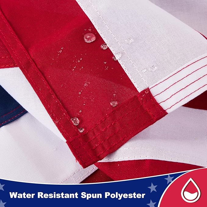 American Flag 4x6 ft Ultra Durable Series, Heavy Duty Spun Polyester, High Wind Fade Resistant US/USA Flags with Embroidered Stars & Sewn Stripes, Perfect for Outdoor Display