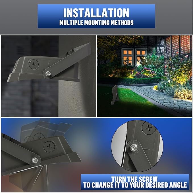 LAMPHOME LED Flood Lights Outdoor 35/60/80W and 3000/4000/5000K Adjustable 10400Lm,Dusk-to-Dawn Sensor o Dawn Flood Light for Yard, Garage, Garden,UL Listed,Includes Include Slip Fitter Mount