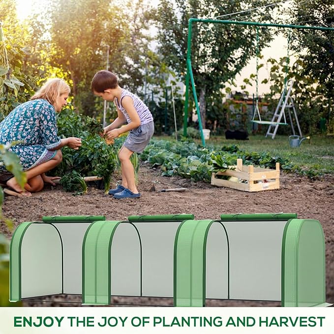 Greenhouses for Outdoors Heavy Duty, Large Walk in Green Houses for Outside with Roll-Up Door & Reinforced Frame