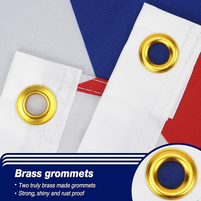 British Union Jack Flag 3x5 ft Outdoor, Double Sided 3 Ply Heavy Duty National Flag for UK, 100% Quality Polyester England United Kingdom Banner with Brass Grommets 4 Rows Stitches