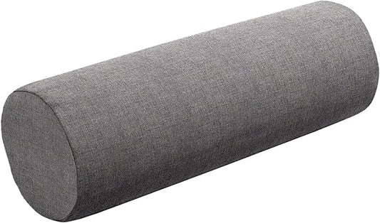 Cushion Source 20" x 6" Sunbrella Bolster Pillow, Indoor/Outdoor Decorative Support Pillow, Fade and Water Resistant, Sunbrella Elements Cast Slate