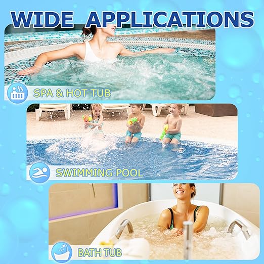 Pool Spa and Hot Tub Test Strips - 125 Pool Spa Test Strips - Swimming Pool Water Testing Kit - Rapid Accurate Easy to Test pH, Hardness, Bromine, and More (7-Way)
