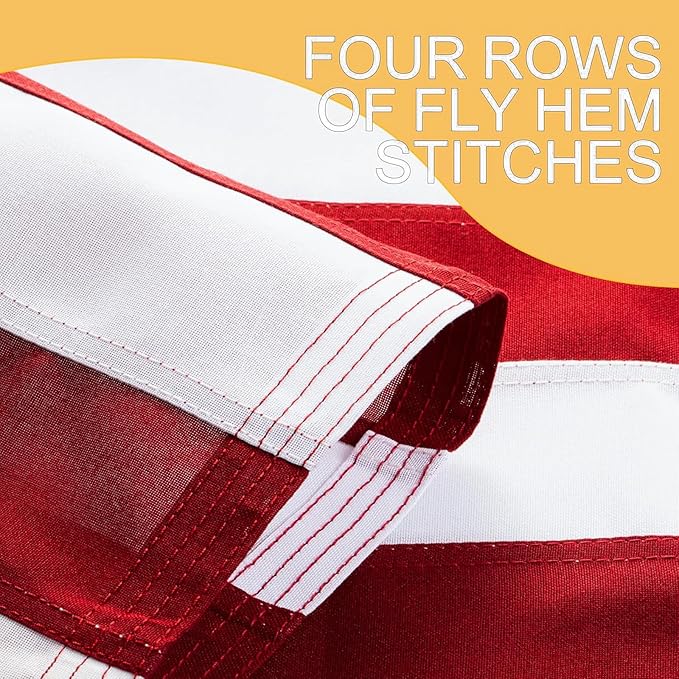 American Flag 8x12ft Ultra Durable for Outside, TearProof Spun Polyester, Embroidered Stars, Brass Grommets, Perfect for Outdoor US Flag, Show Your Patriotism with Long-Lasting Quality
