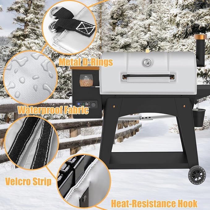 Grill Insulation Blanket for Pit Boss Austin XL, 1000/1100 Series & 67343, 1000 Traditions, 1000SC Grills, Maintains Steady High Heat, Waterproof Pellet Grill Blanket for Winter Outdoor Grilling