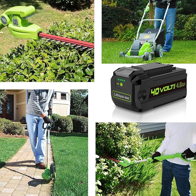 40V 4000mAh Battery Compatible with Greenworks 40V 4.0Ah Lithium-Ion Battery
