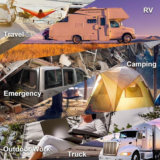 2500 Watt Inverter with LCD Display & Remote Control 12V DC to 110V/120V AC Converter Peak Power 5000W Car Inverter with 4 Sockets & 4 USB Ports for RV Truck Camping Off-Grid Solar System
