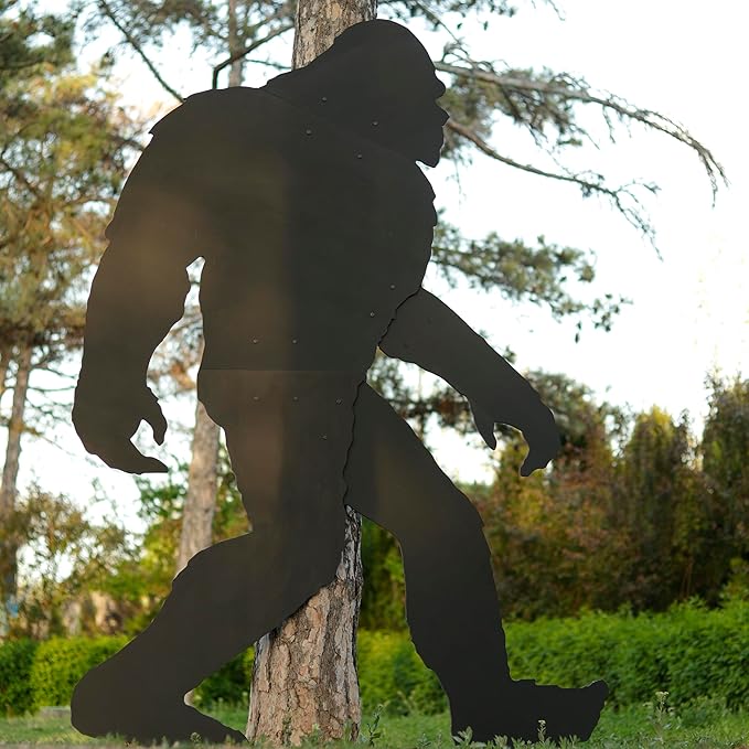 Giant 7 Foot Bigfoot Yard Decoration – All-Weather Durable PVC Sasquatch Silhouette | Outdoor Lawn & Garden Sculpture, Rustic Patio & Cabin Decor
