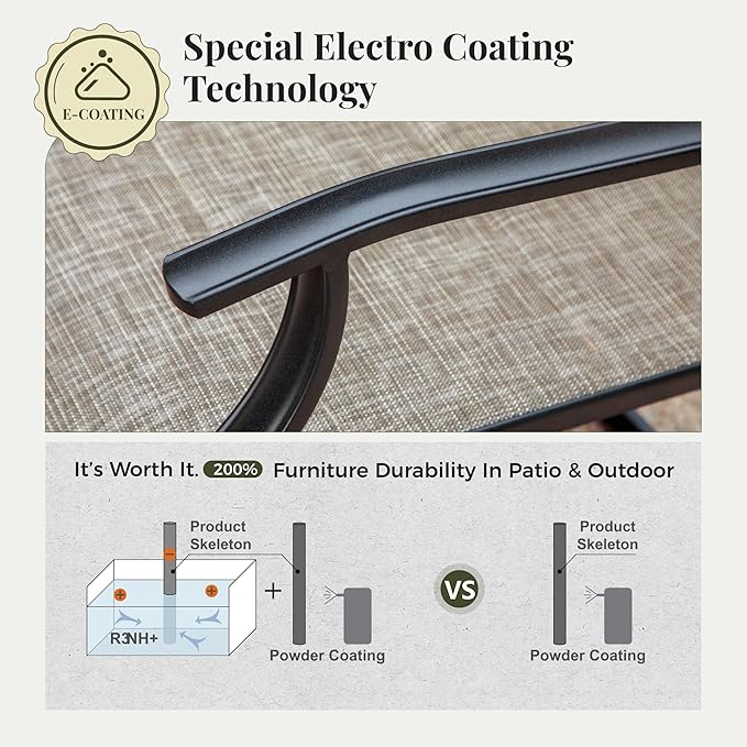 9 Pieces Patio Dining Set, Outdoor Table and Chairs, 8 x Textilene Swivel Dining Chairs and 60" Square Outdoor Dining Table, for Cozy Garden Settings, Grey-Brown