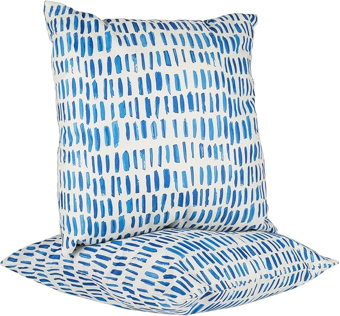Outdoor Throw Pillows Waterproof Set of 2 Patio Pillows 18×18 Inch Decorative Pillows for Bed, Couch, Sofa and Patio Furniture