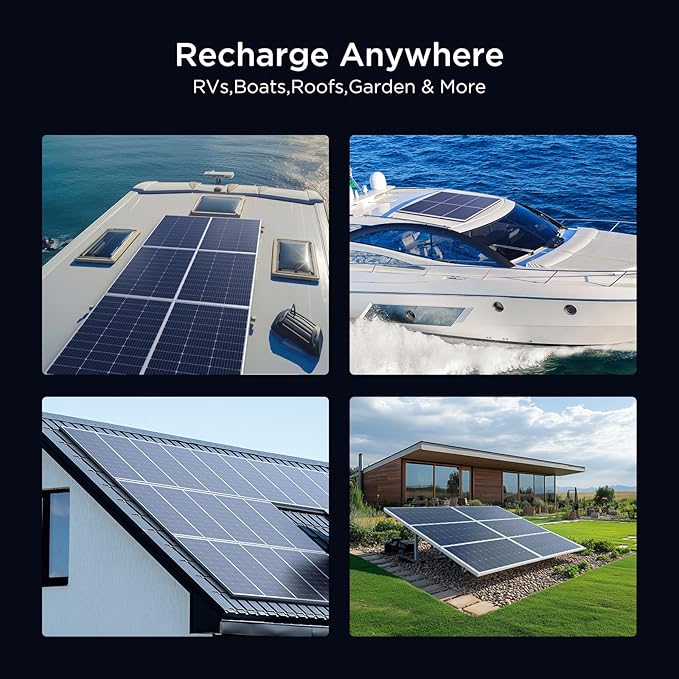 200W Solar Panel, 2Pcs 12V 100 Watt Solar Panel with High-Output Design, High Efficiency Monocrystalline PV Module,Ideal for RV, Van,Camping, Marine, Rooftop,Home, Farm, Off-Grid (2PCS)