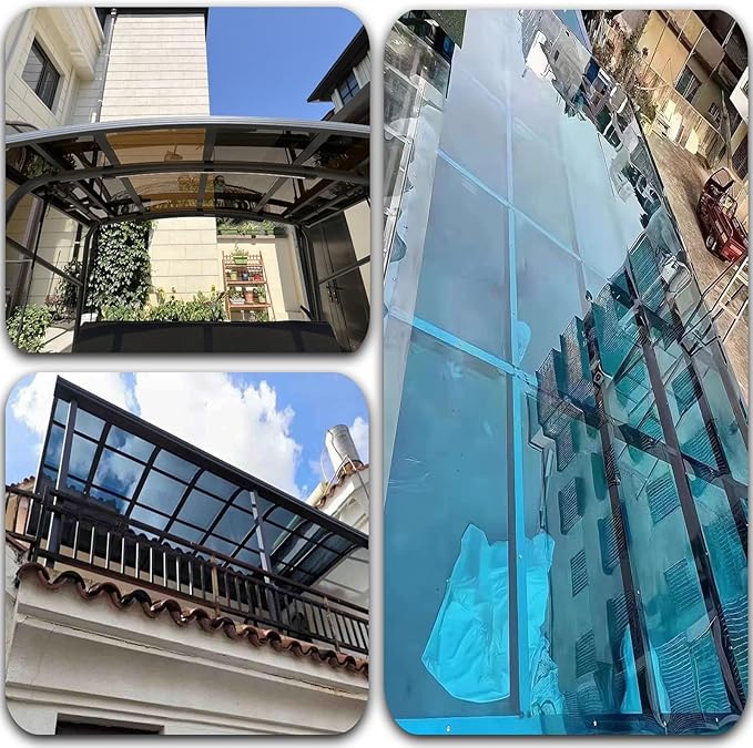2mm Polycarbonate Sheet,Polycarbonate Greenhouse Panels,Roofing Transparent Insulation Daylighting Panels,Strong and not Easily Deformed,for Greenhouse Sheds Roofs,Carports.(Clear,2X 29.5ft)