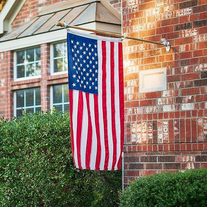 4 x 6 American Flag 4x6 ft: Long Lasting US Flag, Heavy Duty Nylon, Embroidered Stars, Sewn Stripes, Brass Grommets, UV Protection Perfect for Outdoors! USA Flag