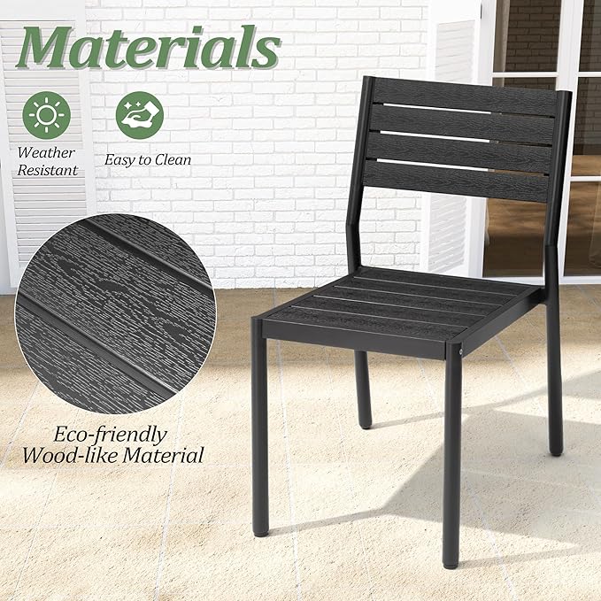 Pellebant 13 Piece Patio Table and Chairs Set for 12, Aluminum Outdoor Dining Set with Umbrella Hole, Stackable Dining Chairs & 114" Dining Table, Brown