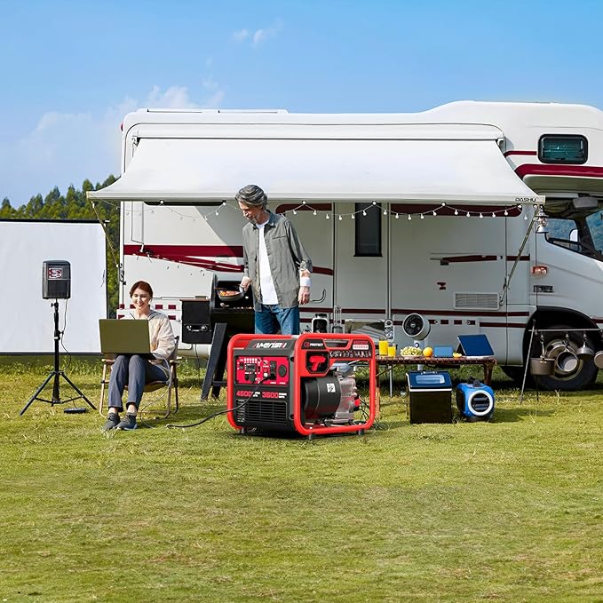 4500W Portable Generator with Inverter Technology, Gas Generator for home use, CO Protect (AL5040C)