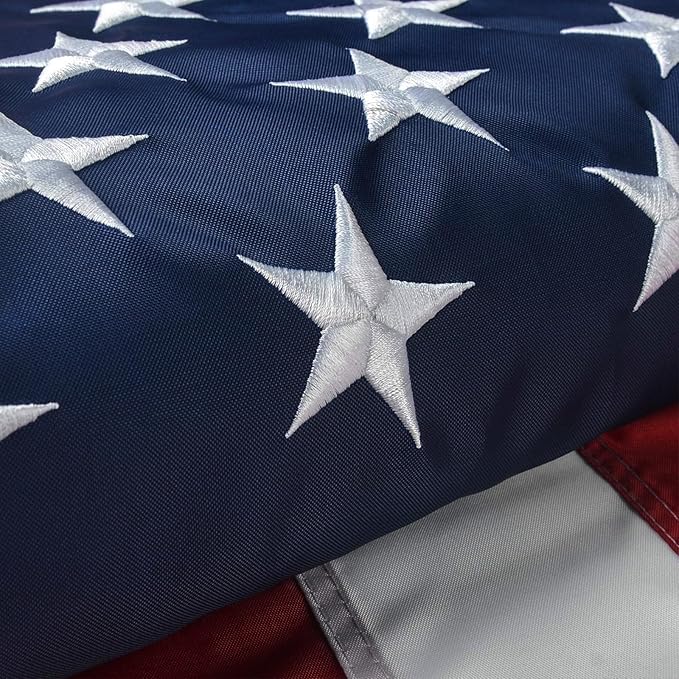 American Flags for Outside 6x10 Ft, Large US USA Flag with Vivid Color, Heavy Duty Material, Brass Grommets, Embroidered Stars, Perfect for Outdoor Use