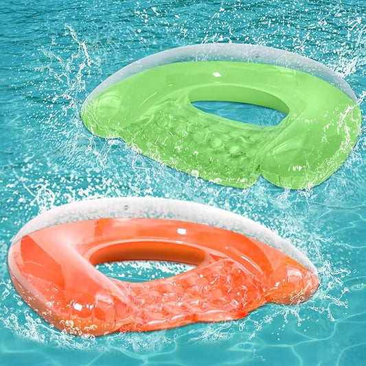 2 Pack Pool Floats Adult, PuppyuWill Minimalist Design Pool Chair Float, 46"X36" Mood-Boosting Colors, Drifter, Chair, Hammock 3-in-1 Inflatable Pool Toys for Pool Party, Lake, River, Sea, Outdoor